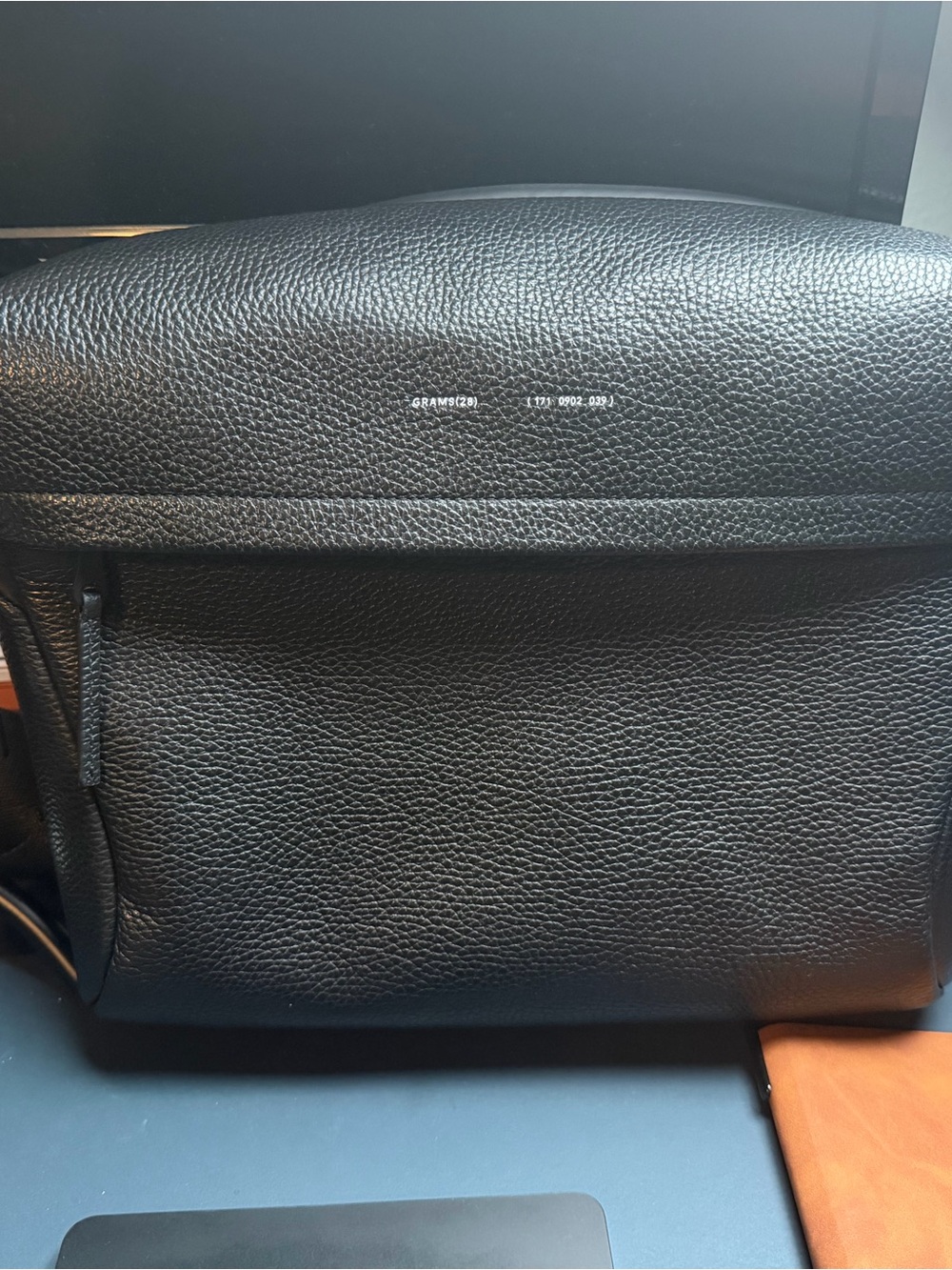 Black Leather Men’s Crossbody Bag - Minimal Design